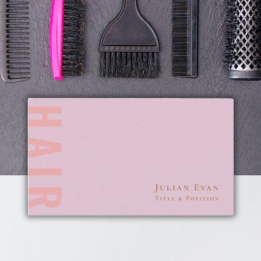 Stilvolle Rosa Hair Stylist Business Card Visitenkarte