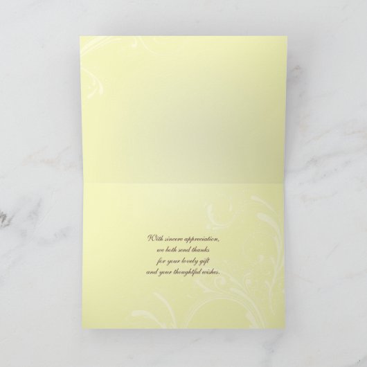 Stilvolle Rosa Kirschblüte Hochzeit danke Ihnen Ka (Innenseite)