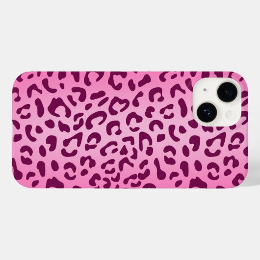 Stilvolle Rosa Leopard Print Case-Mate iPhone Hülle (Rückseite (Horizontal))