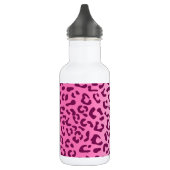 Stilvolle Rosa Leopard Print Edelstahlflasche (Links)