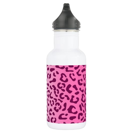 Stilvolle Rosa Leopard Print Edelstahlflasche (Rechts)