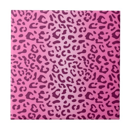Stilvolle Rosa Leopard Print Fliese (Vorderseite)