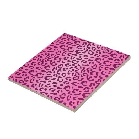 Stilvolle Rosa Leopard Print Fliese (Seite)