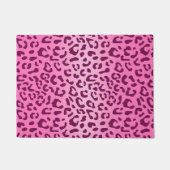 Stilvolle Rosa Leopard Print Fußmatte (Vorderseite)
