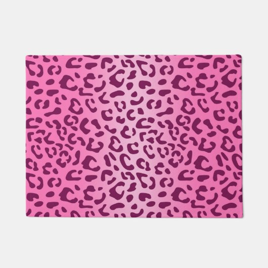 Stilvolle Rosa Leopard Print Fußmatte (Vorderseite)