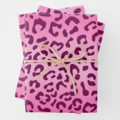 Stilvolle Rosa Leopard Print Geschenkpapier Set (Beispiel)