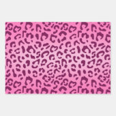 Stilvolle Rosa Leopard Print Geschenkpapier Set (Vorderseite)