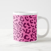 Stilvolle Rosa Leopard Print Jumbo-Tasse (Rechts)