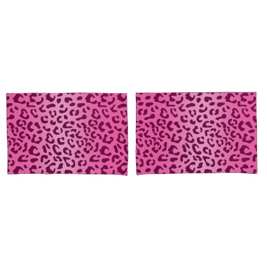 Stilvolle Rosa Leopard Print Kissenbezug (Vorderseite-Set)