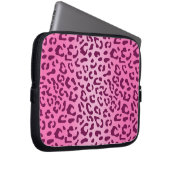 Stilvolle Rosa Leopard Print Laptopschutzhülle (Vorne Rechts)