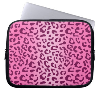 Stilvolle Rosa Leopard Print Laptopschutzhülle
