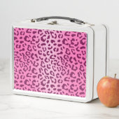 Stilvolle Rosa Leopard Print Metall Brotdose (Beispiel)