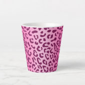 Stilvolle Rosa Leopard Print Milchtasse (Vorderseite)