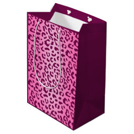 Stilvolle Rosa Leopard Print Mittlere Geschenktüte