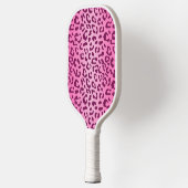 Stilvolle Rosa Leopard Print Pickleball Schläger (Links)