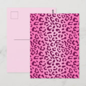Stilvolle Rosa Leopard Print Postkarte (Vorne/Hinten)