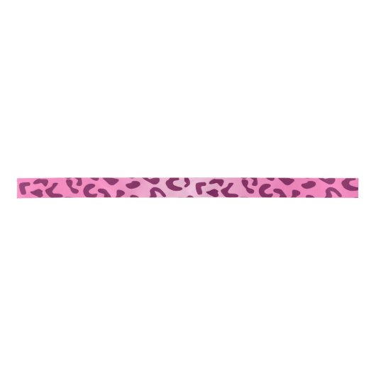 Stilvolle Rosa Leopard Print Satinband (Vorderseite)