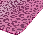 Stilvolle Rosa Leopard Print Schneidebrett (Ecke)