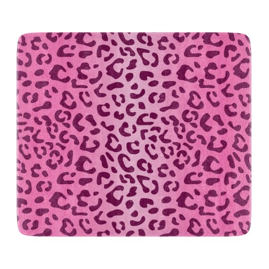Stilvolle Rosa Leopard Print Schneidebrett (Vorderseite)