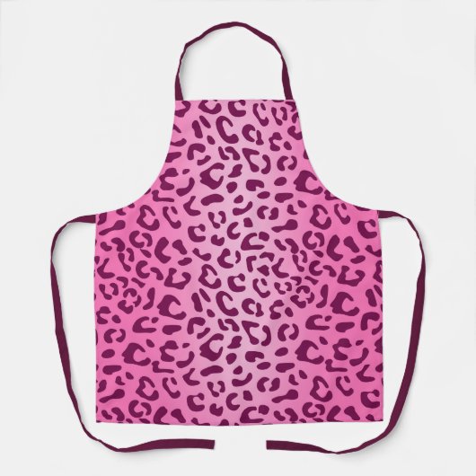 Stilvolle Rosa Leopard Print Schürze (Vorderseite)