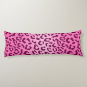 Stilvolle Rosa Leopard Print Seitenschläferkissen (Rückseite)