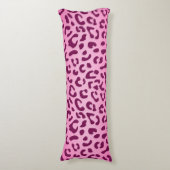 Stilvolle Rosa Leopard Print Seitenschläferkissen (Vorderseite Vertikal)