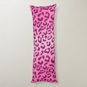 Stilvolle Rosa Leopard Print Seitenschläferkissen (Rückseite (Vertikal))