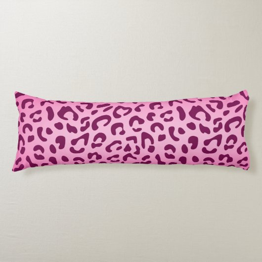 Stilvolle Rosa Leopard Print Seitenschläferkissen (Vorderseite)