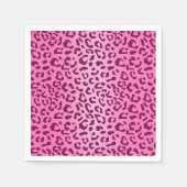 Stilvolle Rosa Leopard Print Serviette (Vorderseite)
