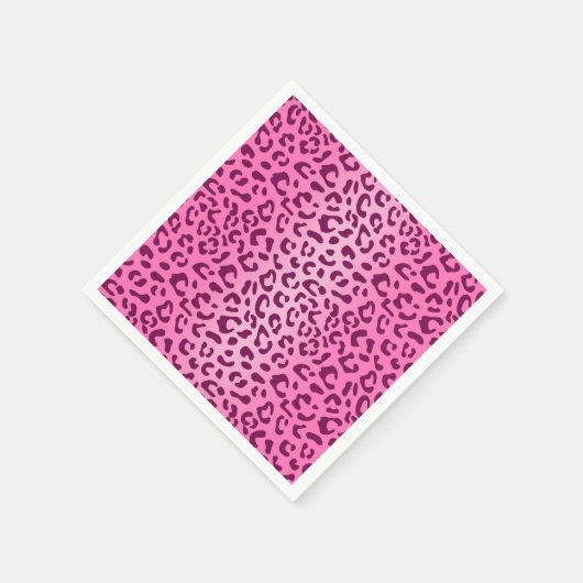 Stilvolle Rosa Leopard Print Serviette (Ecke)