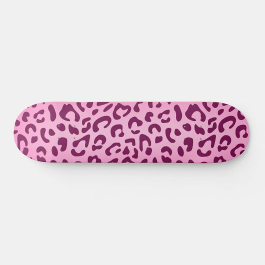 Stilvolle Rosa Leopard Print Skateboard (Horizontal)