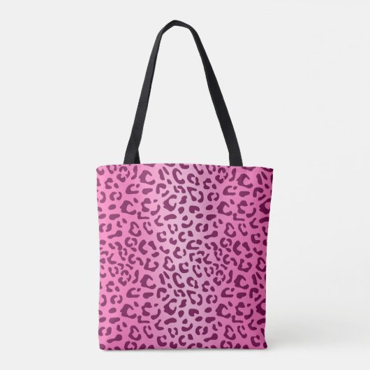 Stilvolle Rosa Leopard Print Tasche (Rückseite)