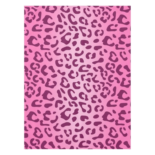 Stilvolle Rosa Leopard Print Tischdecke (Vorderseite)