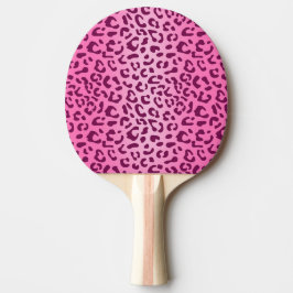 Stilvolle Rosa Leopard Print Tischtennis Schläger