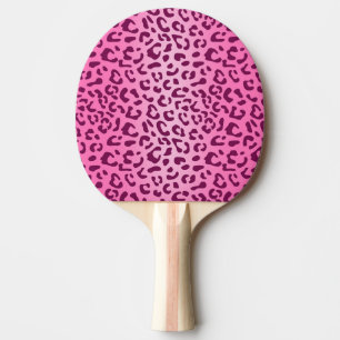 Stilvolle Rosa Leopard Print Tischtennis Schläger