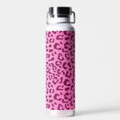 Stilvolle Rosa Leopard Print Trinkflasche (Rückseite)