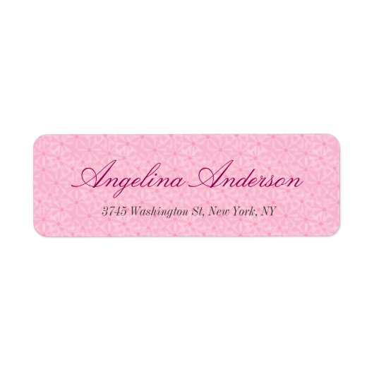 Stilvolle Rosa Muster Handschrift Moderne Feminine (Vorne)