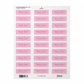 Stilvolle Rosa Muster Handschrift Moderne Feminine (Vorne)