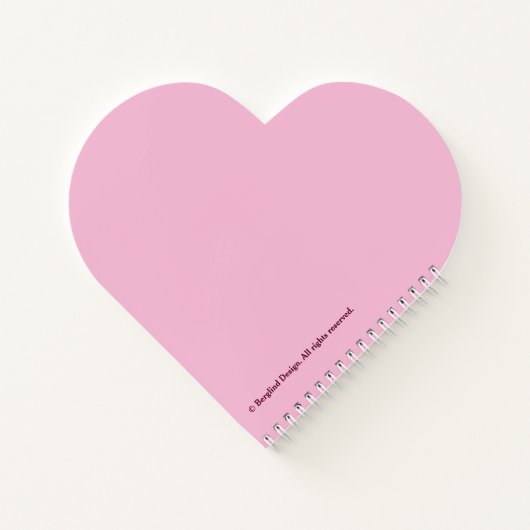 Stilvolle rosa rosa moderne blühende Boho digitale Notizblock (Rückseite)