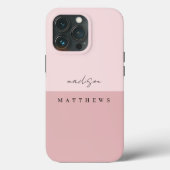 Stilvolle Rosa Rosa Schrift Case-Mate iPhone Hülle (Rückseite)