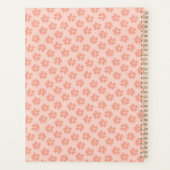 Stilvolle Rosa Rose Blumenmuster Rosa Pink Planer (Rückseite)