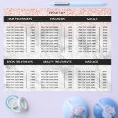 Stilvolle Rosa Salon Wellness-Center Preisliste Flyer (Einzeln)
