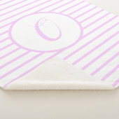 Stilvolle rosa Streifen oder Monogram-Seitenklemme Sherpadecke (3/4)