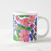 Stilvolle Rosa und Blau Primroses Jumbo Tasse (Rechts)