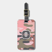 Stilvolle Rosa und grüne Camouflage Gepäckanhänger (Vorderseite vertikal)