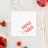 Stilvolle Rosa und Rote Liebe Herz Bridal Miss zu Serviette (Beispiel)