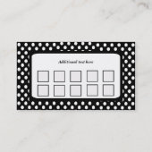 Stilvolle rosa und schwarze Bäckerei-Visitenkarte Treuekarte (Rückseite)