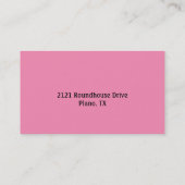 Stilvolle rosa und schwarze Blumenmama-Karte Telefonnummerkarte (Rückseite)