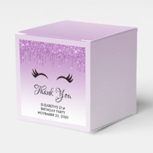 Stilvolle Rosa- und Schwarze Eyelashes beim Drippi Geschenkschachtel