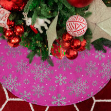 Stilvolle Rosa Weihnachten mit eleganten Schneeflo